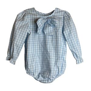 The Beatrice Bow Blouse in Buckhead Blue Gingham